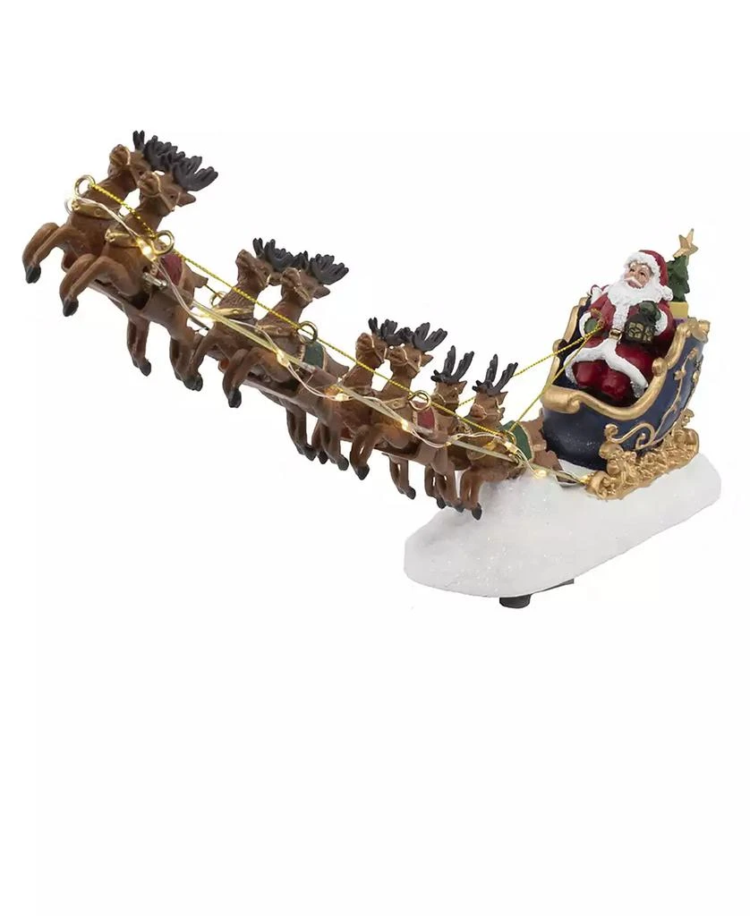 商品Kurt Adler|7" Battery Operated LED Santa with Sleigh Table Piece,价格¥725,第1张图片