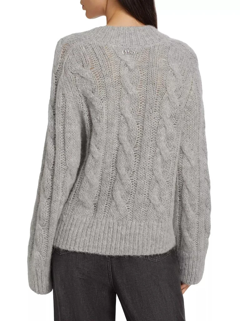 商品Michael Kors|Alpaca-Blend Cable-Knit V-Neck Sweater,价格¥1727,第5张图片详细描述