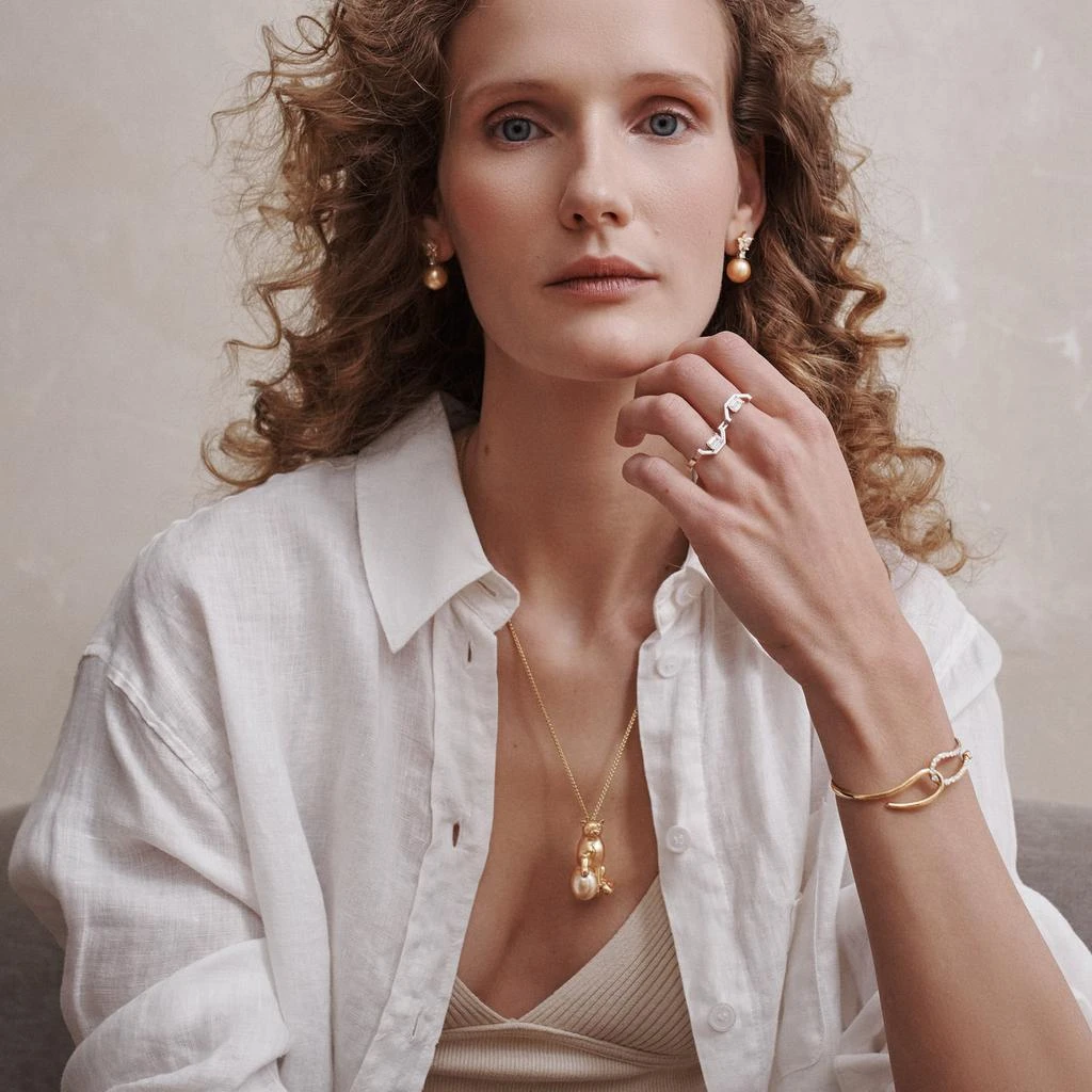 商品AME|Âme Q 18K Yellow Gold, Lab-Grown Diamond 1.36ct. tw. Double Wrist Cuff Bracelet,价格¥32956,第2张图片详细描述