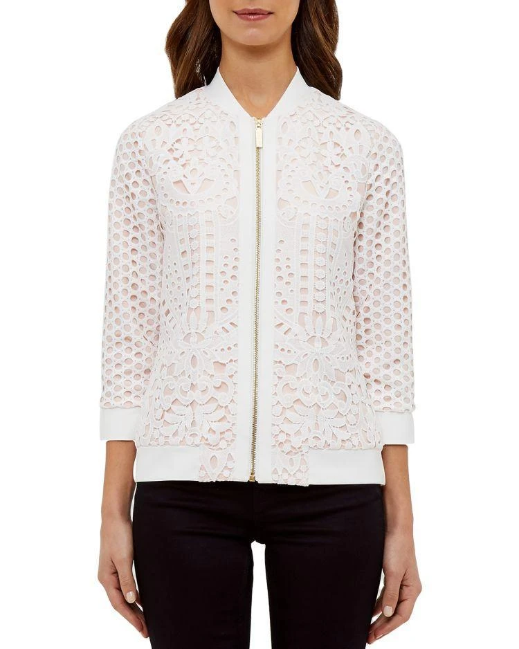 商品Ted Baker London|Ted Baker Lace Bomber Jacket,价格¥1241,第1张图片