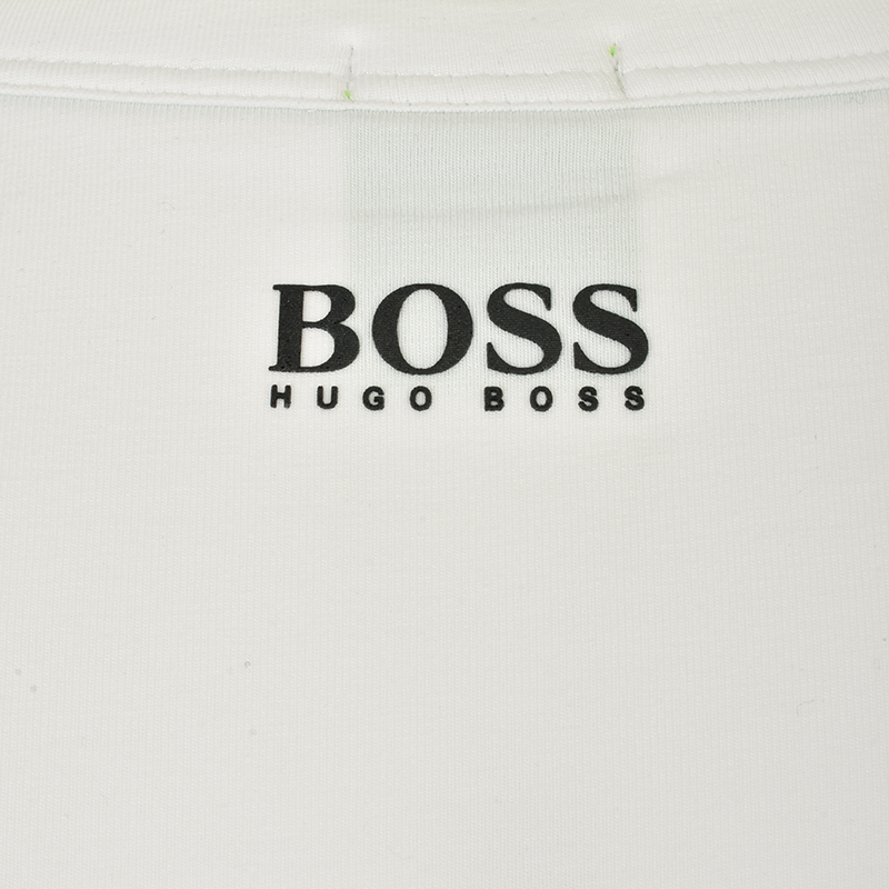 Hugo Boss 雨果博斯 新款男士棉质米白色logo印花时尚休闲短袖T恤 TEE5-171-0340-100商品第3张图片规格展示