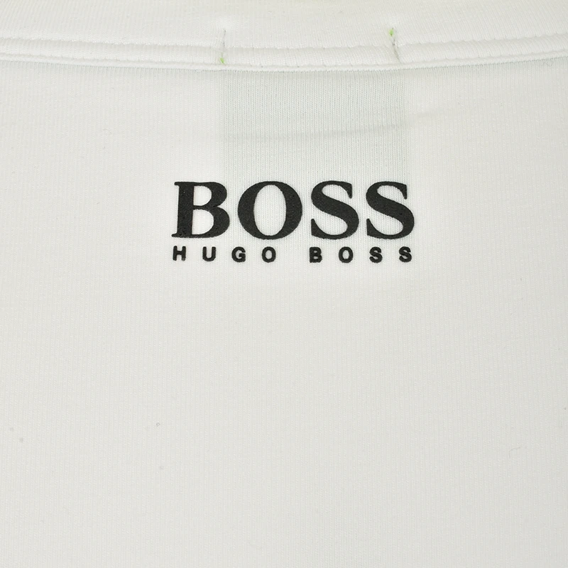 Hugo Boss 雨果博斯 新款男士棉质米白色logo印花时尚休闲短袖T恤 TEE5-171-0340-100 商品