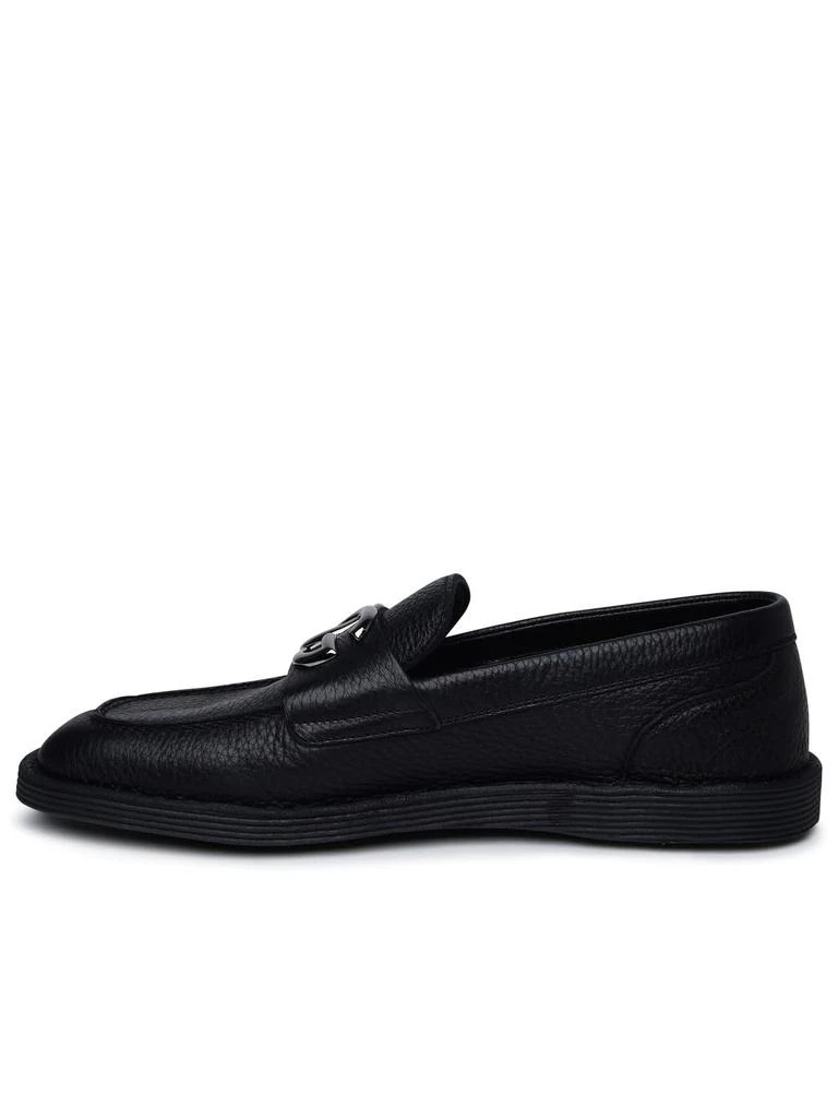 商品Dolce & Gabbana|Black Leather Loafers,价格¥5497,第3张图片详细描述