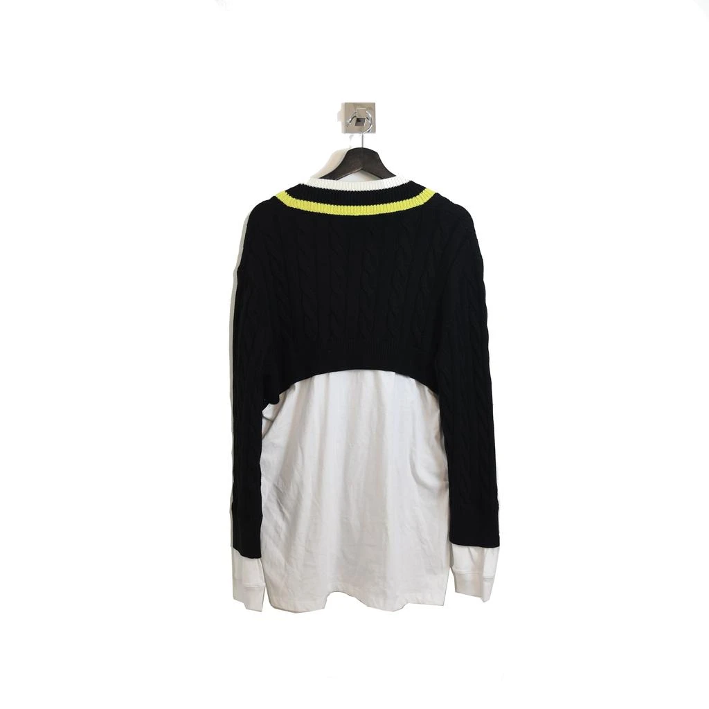 商品Alexander Wang|Alexander Wang V Neck Striped Ribs Hybrid Top Yellow Black,价格¥3659,第2张图片详细描述