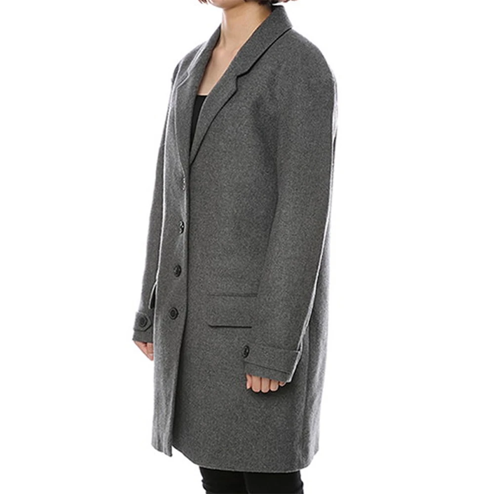 BURBERRY 女士灰色中长款单排扣大衣 3943013 商品