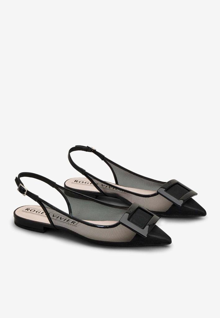 商品Roger Vivier|Gommettine Mesh Slingback Ballerinas,价格¥4191,第4张图片详细描述