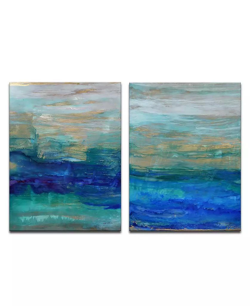 商品Ready2HangArt|'Ocean Spray' 2 Piece Abstract Canvas Wall Art Set,价格¥446,第1张图片