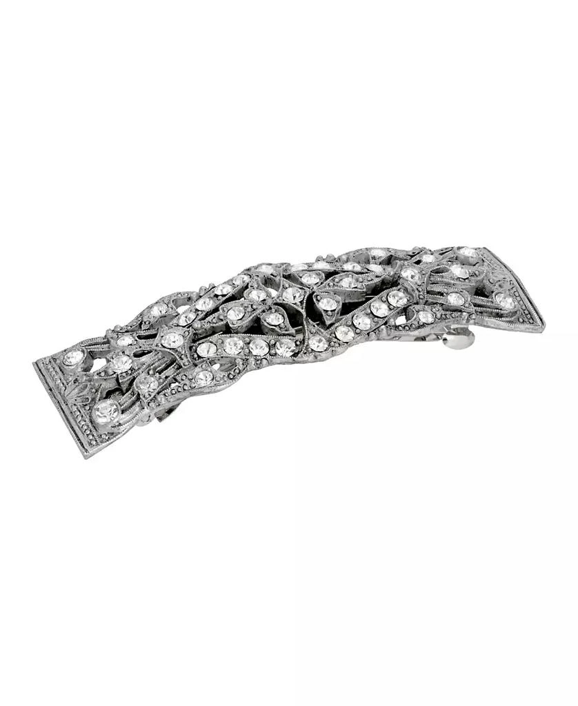 商品2028|Women's Silver-Tone Crystal Bar Barrette,价格¥395,第1张图片