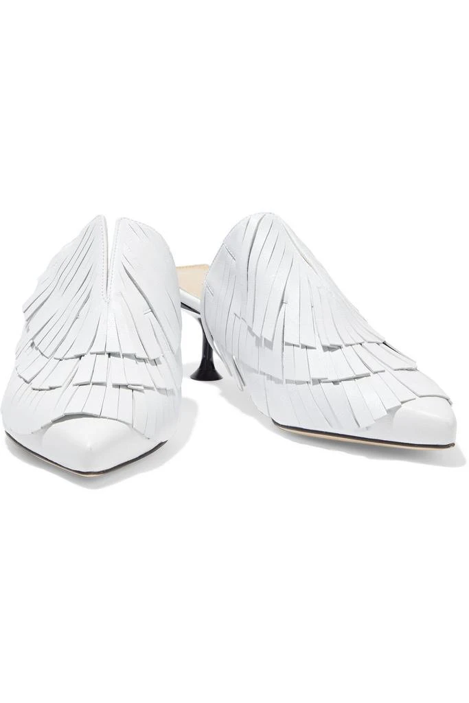 商品Sergio Rossi|Fringed leather mules,价格¥1363,第2张图片详细描述