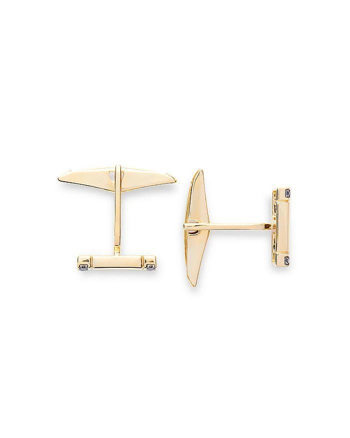 商品Bloomingdale's|Men's Black Diamond Cufflinks in 14K Gold, 0.15 ct. t.w.,价格¥8970,第3张图片详细描述