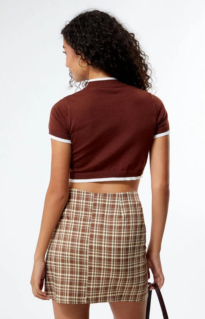 商品Daisy Street|Plaid Lace Up Mini Skirt,价格¥210,第4张图片详细描述