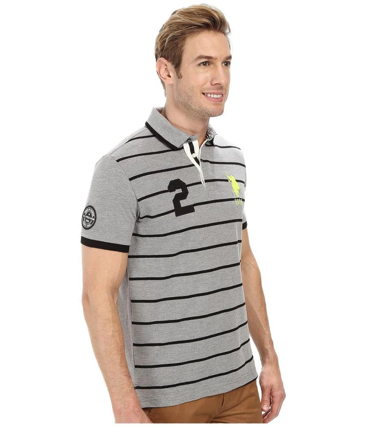 商品U.S. POLO ASSN.|图案刺绣条纹修身polo衫,价格¥295,第4张图片详细描述