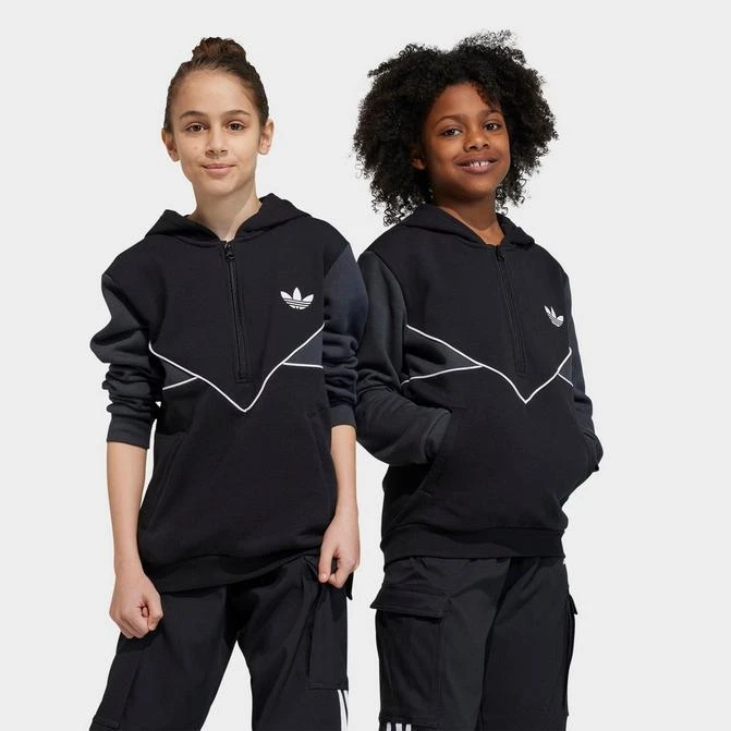商品Adidas|Kids' adidas Originals adicolor Half-Zip Hoodie,价格¥376,第1张图片