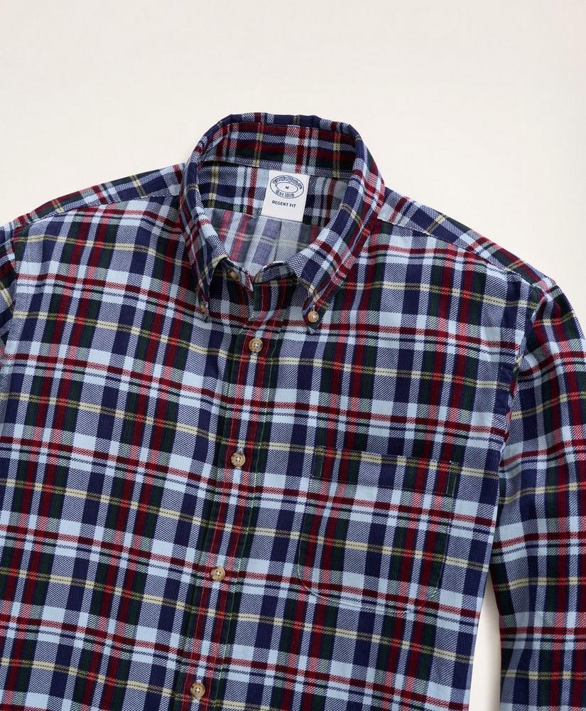 Regent Regular-Fit Plaid Corduroy Shirt商品第2张图片规格展示