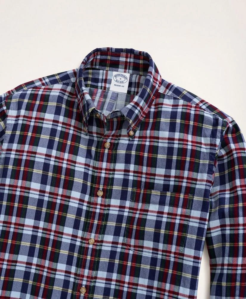 商品Brooks Brothers|Regent Regular-Fit Plaid Corduroy Shirt,价格¥413,第2张图片详细描述