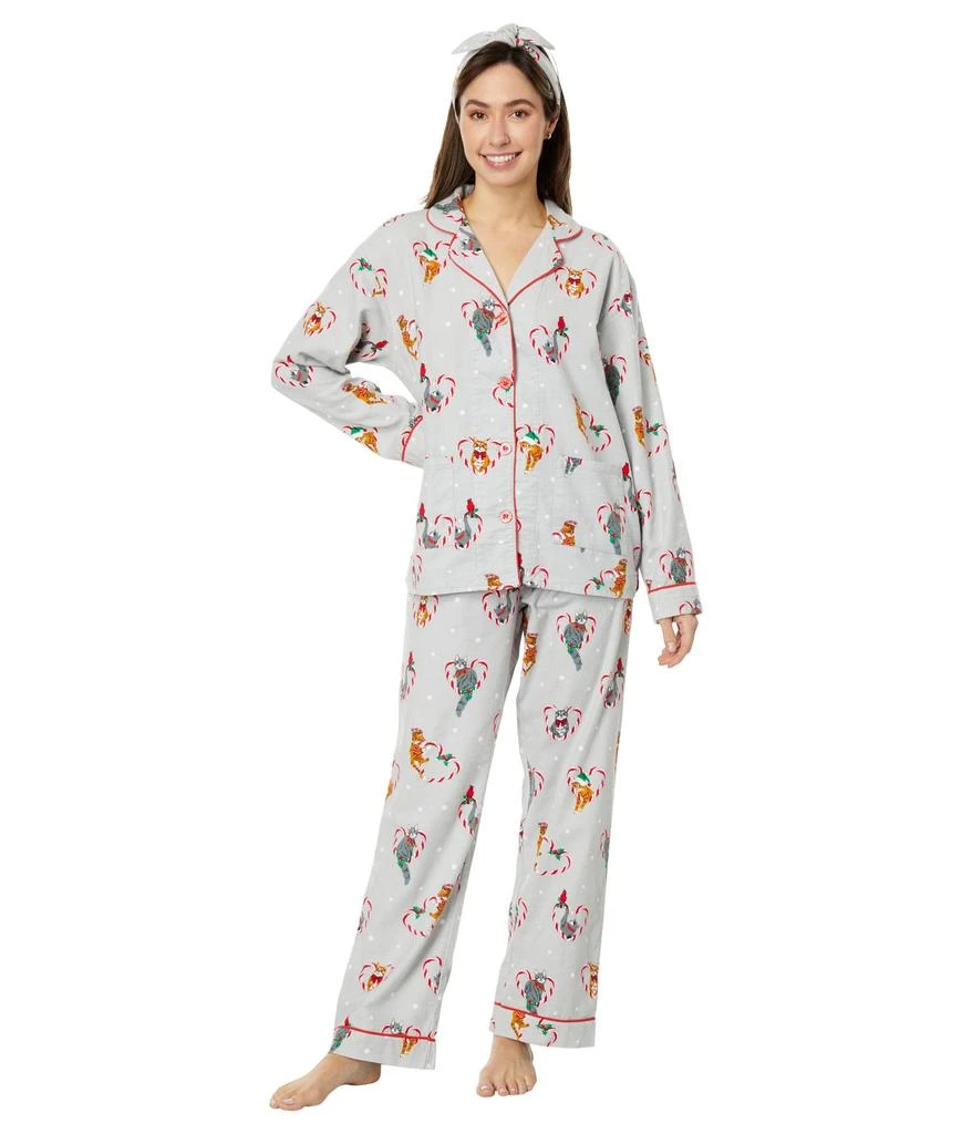 商品P.J. Salvage|Holiday Flannel PJ Set with Headband,价格¥609,第1张图片