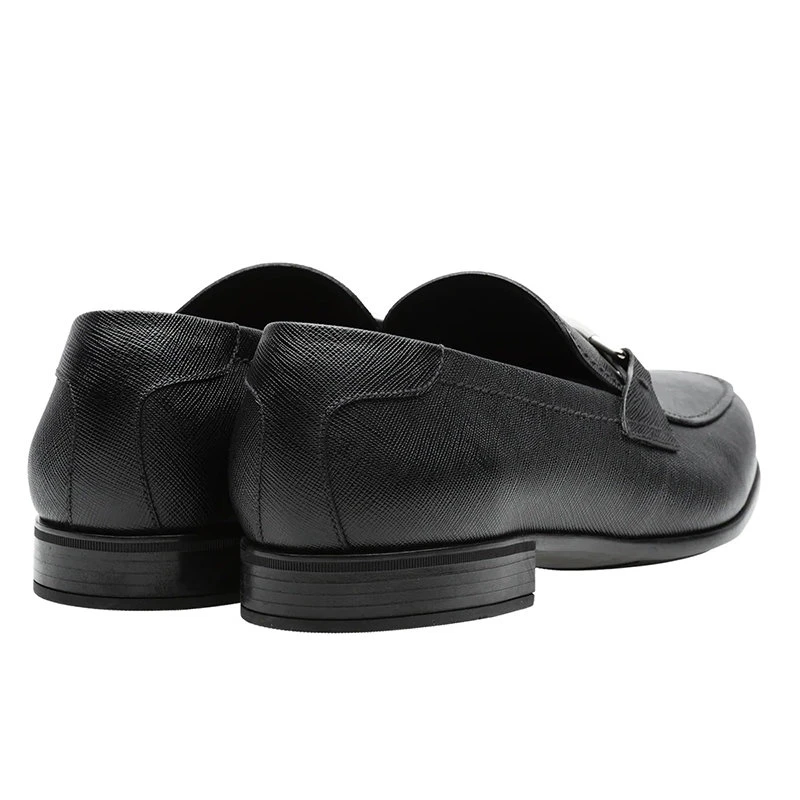 商品Prada|【预售3-7天】PRADA/普拉达 21年秋冬 Saffiano系列 男士黑色皮革乐福鞋2DC215_053_F0002_F_G000,价格¥5963,第5张图片详细描述