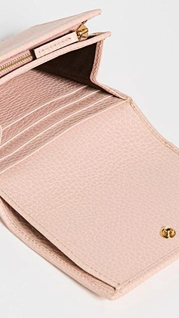 商品[二手商品] What Goes Around Comes Around|Gucci 粉色皮革 Gg Marmont 紧凑钱包,价格¥3414,第4张图片详细描述