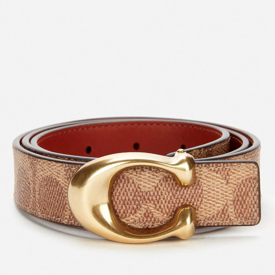 商品Coach|Coach 25mm Sculpted C Coated Canvas Reversible Belt,价格¥760,第1张图片