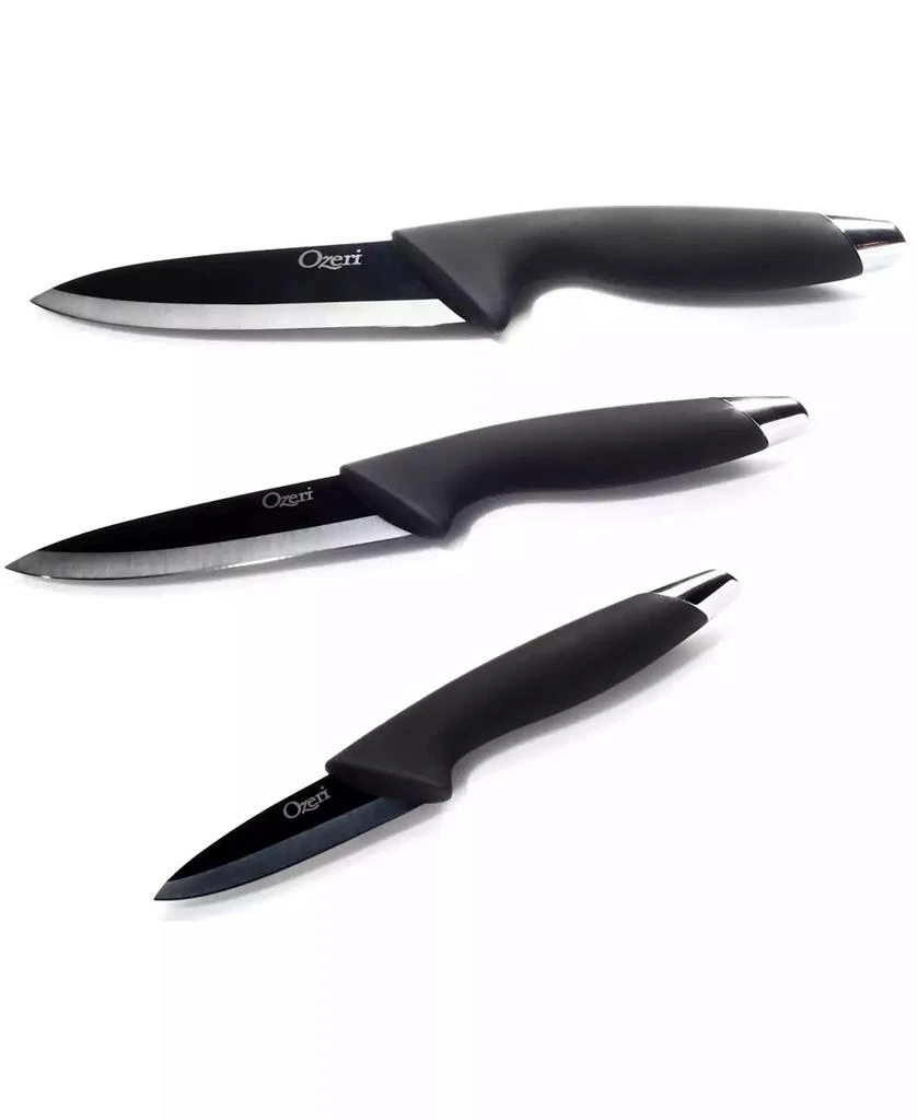 商品Ozeri|Elite Chef 3-Piece Black Ceramic Knife Set,价格¥350,第1张图片
