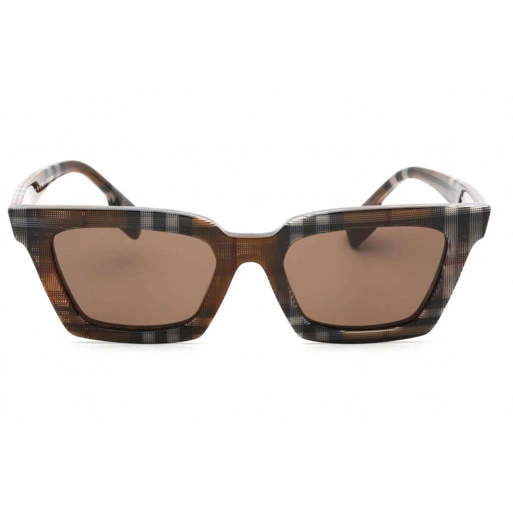 商品Burberry|Burberry Women's Sunglasses - Check Brown Rectangular Shape Frame | 0BE4392U 396673,价格¥767,第2张图片详细描述