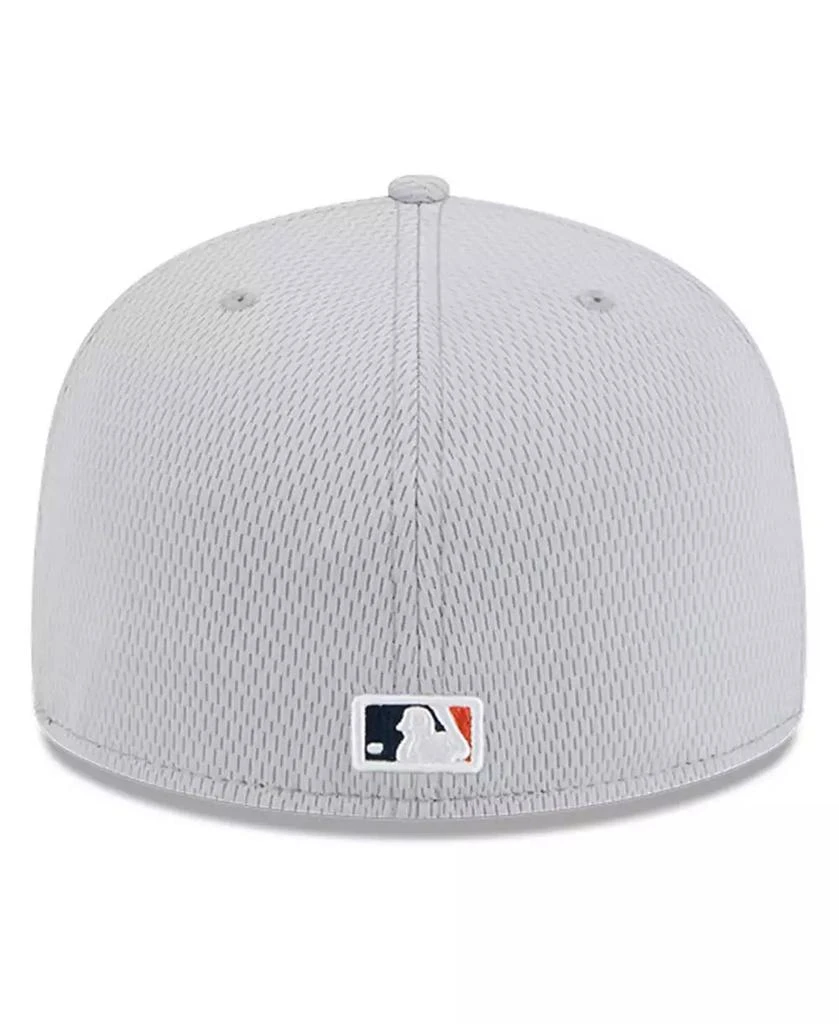商品New Era|Men's Gray Houston Astros 2025 MLB Clubhouse 59FIFTY Fitted Hat,价格¥376,第5张图片详细描述