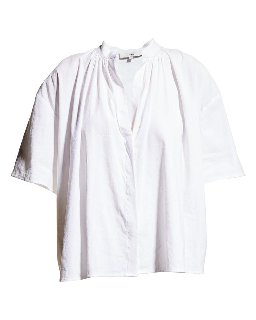 商品Vince|Band Collar Short-Sleeve Blouse,价格¥503,第4张图片详细描述