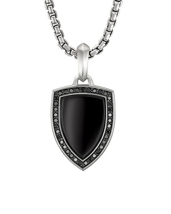 商品David Yurman|Shield Amulet Pendant with Black Onyx and Pavé Black Diamonds,价格¥5502,第2张图片详细描述
