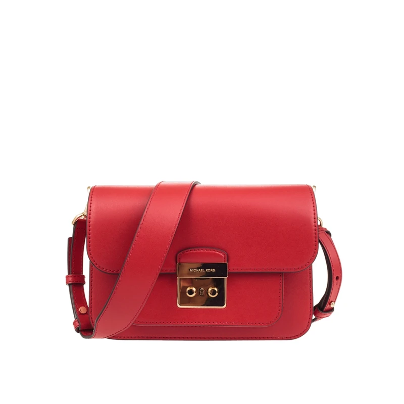 商品Michael Kors|Michael Kors Sloan Editor大号女士牛皮革单肩斜挎包 30T7GS9L3L-BRIGHT-RED,价格¥1648,第1张图片