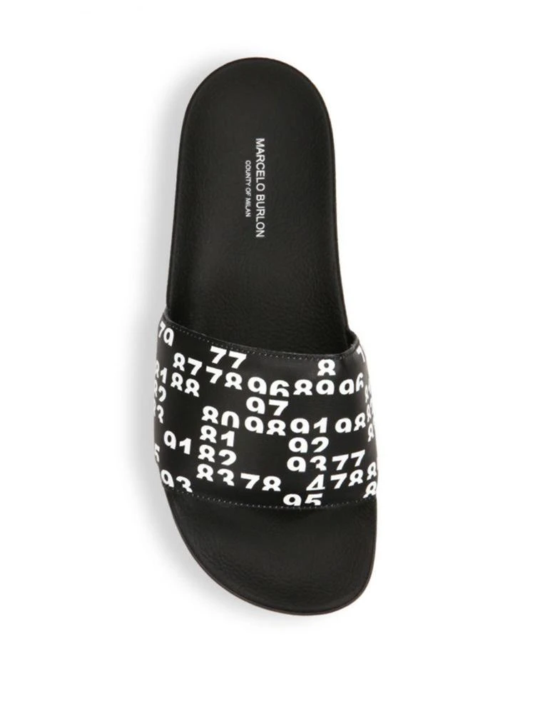 商品Marcelo Burlon|Lea Numbered Slides,价格¥1125,第4张图片详细描述