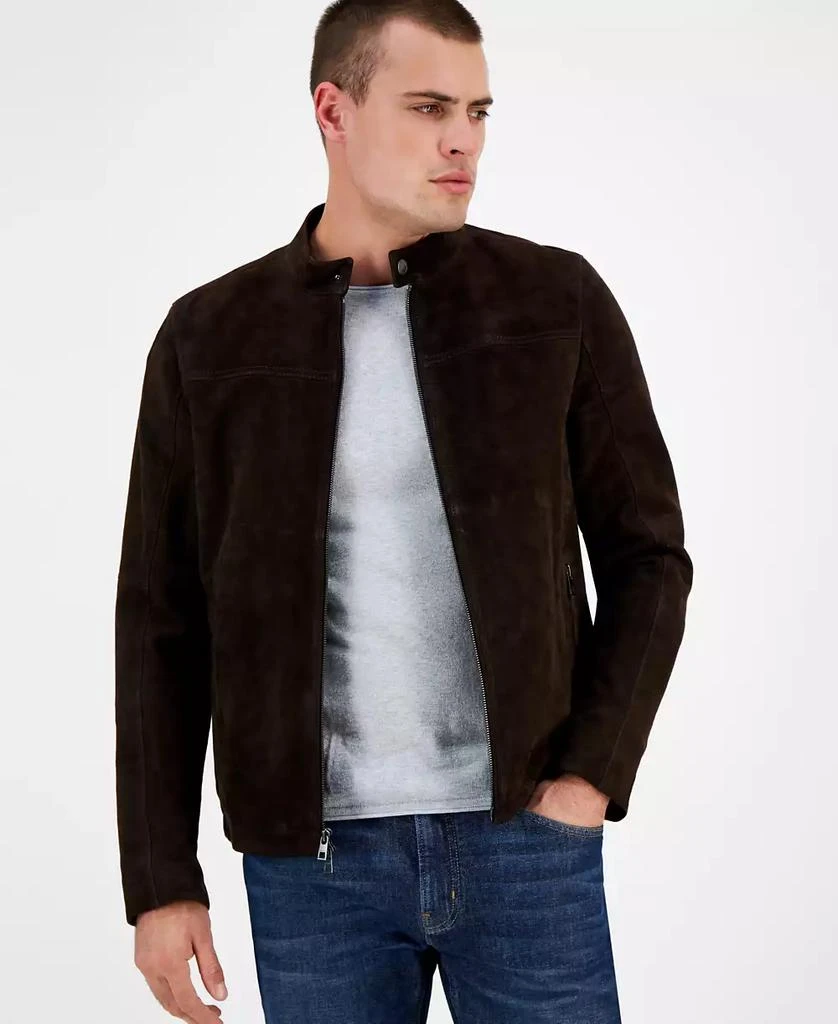 商品Michael Kors|Men's Suede Racer Jacket, Created for Macy's,价格¥2603,第1张图片