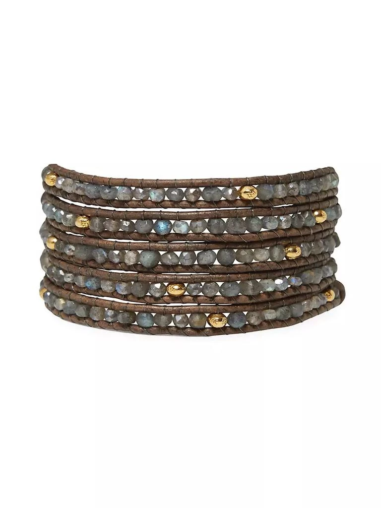 商品Chan Luu|18K Gold-Plated &amp; Freshwater Pearl Wrap Bracelet,价格¥1836,第1张图片
