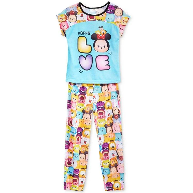 商品Disney|Tsum Tsum 2-Pc. #BFFs Love Pajama Set, Little Girls (4-6X) & Big Girls (7-16),价格¥88,第1张图片