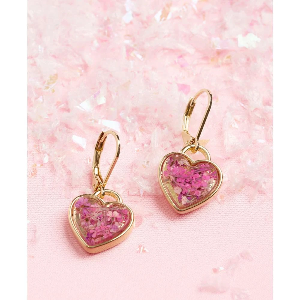 商品Lonna & Lilly|Gold-Tone Pink Heart Drop Earrings,价格¥92,第2张图片详细描述