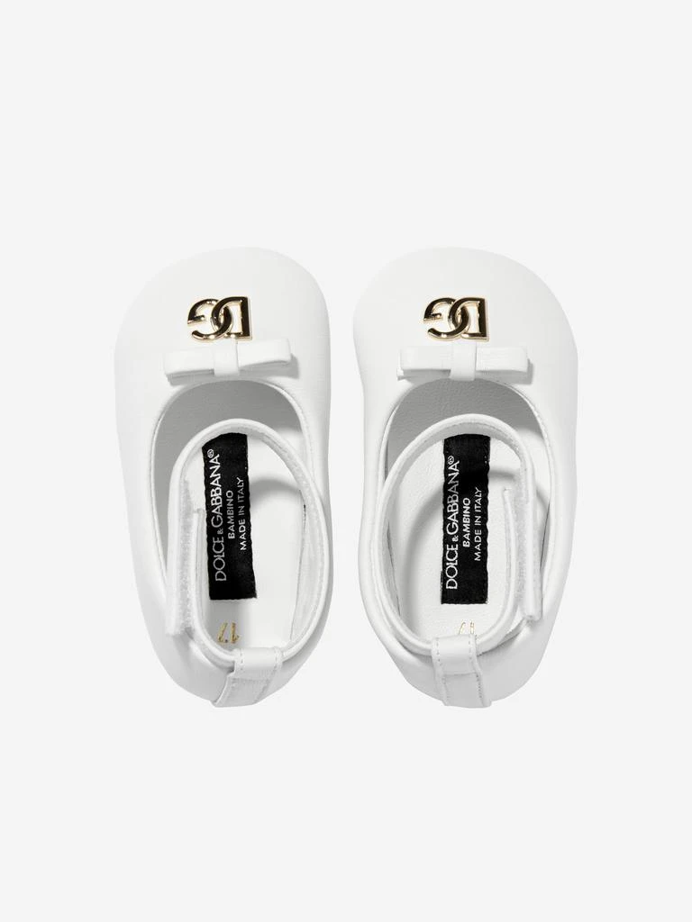 商品Dolce & Gabbana|Dolce & Gabbana Baby Girls Leather Pre-Walkers in White,价格¥1097,第4张图片详细描述