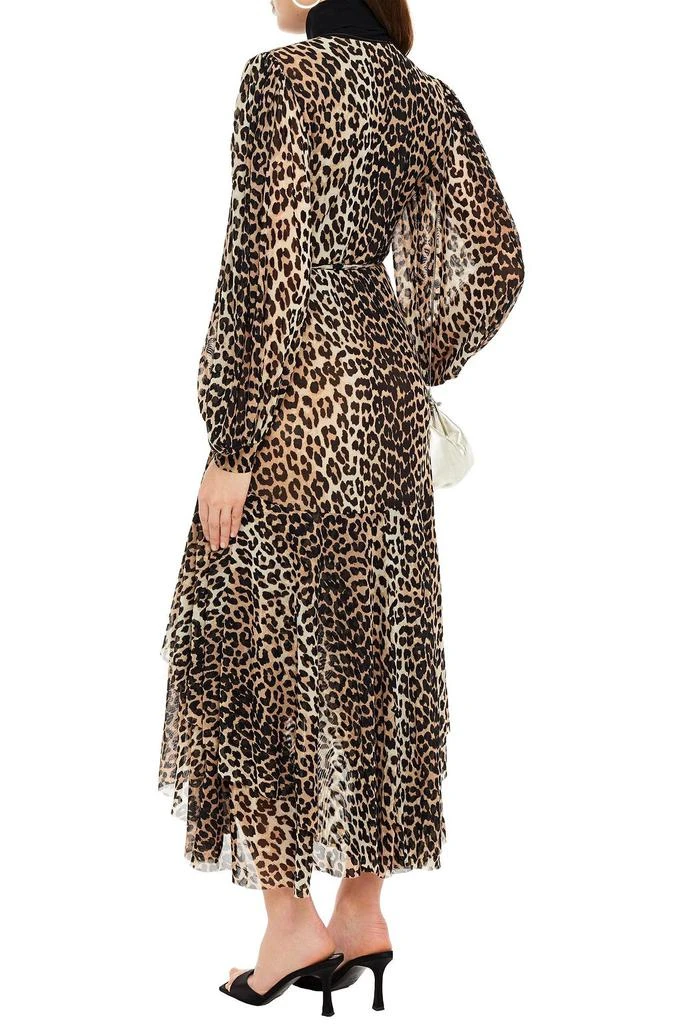 商品Ganni|Leopard-print stretch-mesh midi wrap dress,价格¥702,第1张图片
