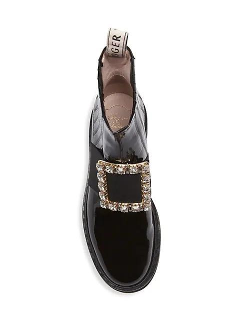 商品Roger Vivier|Viv Rangers Strass Patent Leather Chelsea Boots,价格¥14302,第7张图片详细描述