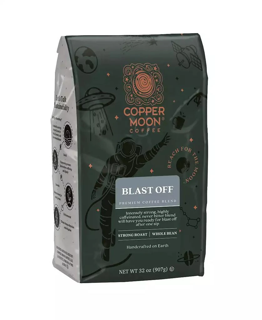 商品Copper Moon Coffee|Whole Bean Coffee, High Caffeine Blast Off Blend, 2 lbs,价格¥187,第1张图片