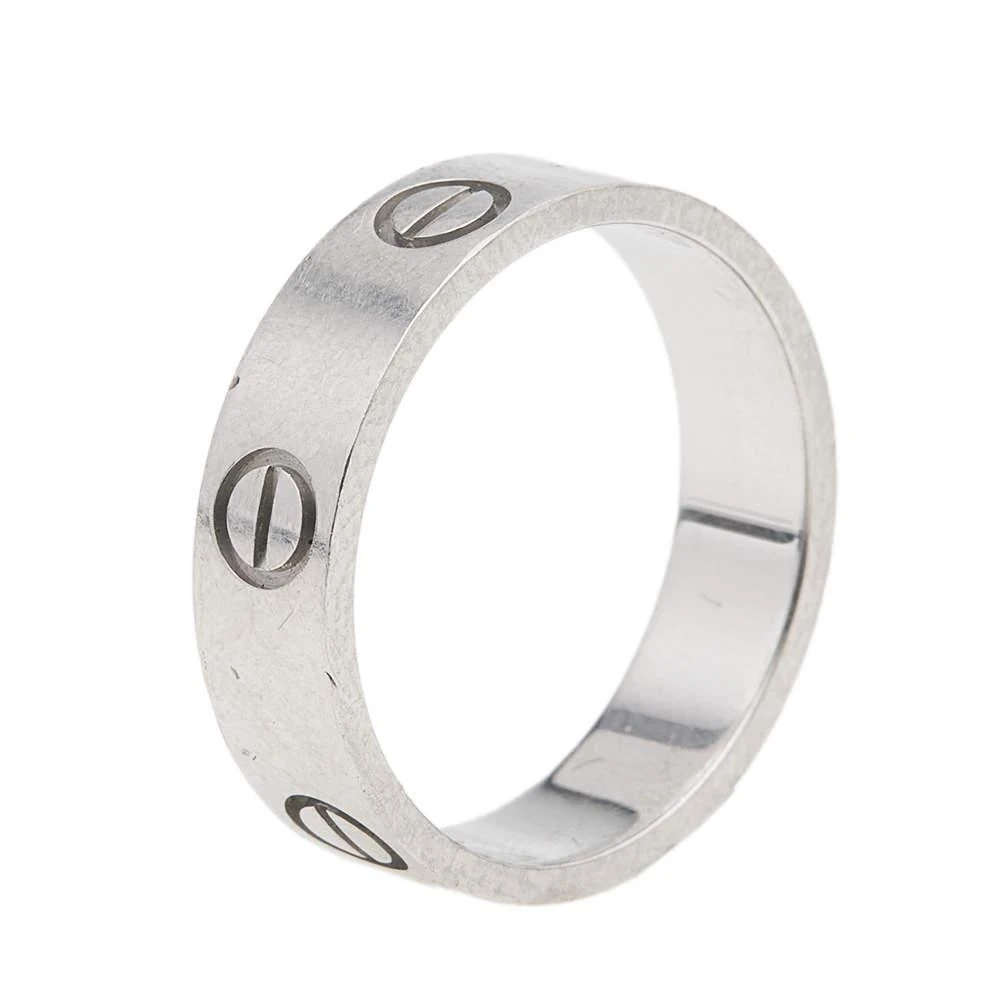 商品[二手商品] Cartier|Cartier Love Platinum Band Ring Size 58,价格¥9976,第1张图片