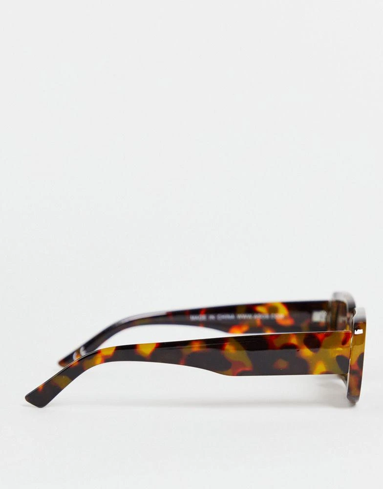 商品ASOS|ASOS DESIGN mid square sunglasses in tort,价格¥101,第3张图片详细描述