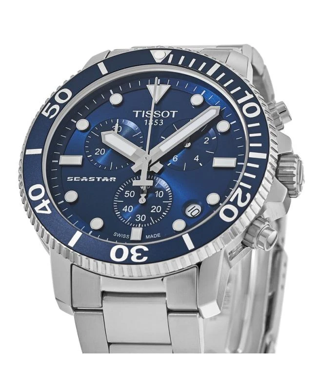 商品Tissot|Tissot Seastar 1000 Chronograph Blue Dial Steel Men's Watch T120.417.11.041.00,价格¥3553,第2张图片详细描述