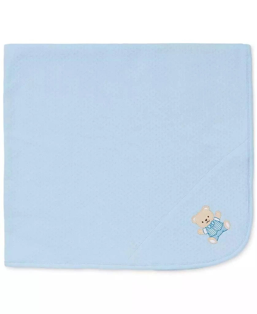 商品Little Me|Baby Boys Cute Embroidered Bear Cotton Blanket,价格¥98,第1张图片