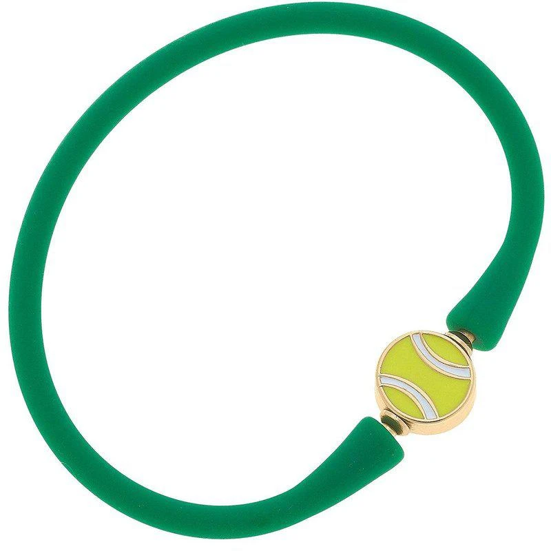 商品Canvas Style|Bali Tennis Ball Bead Silicone Bracelet In Green,价格¥212,第1张图片