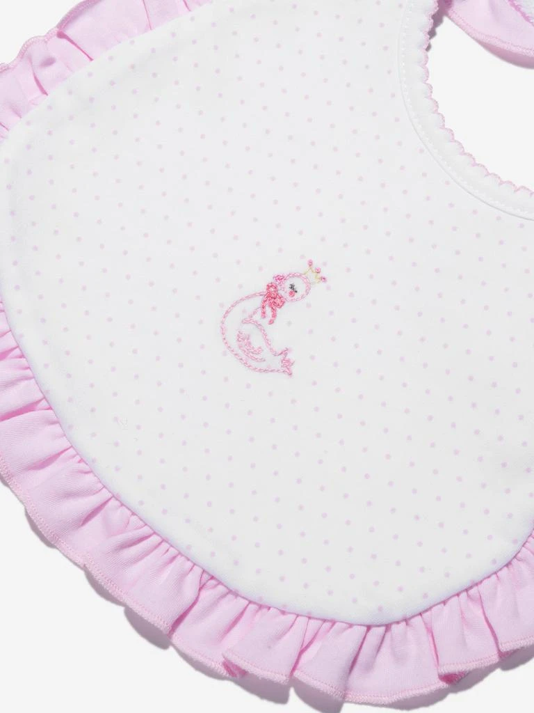 商品Magnolia Baby|Magnolia Baby Baby Girls Princess Swan Embroidered Ruffle Bib in White,价格¥72,第4张图片详细描述