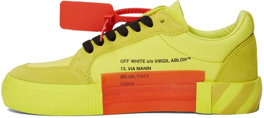 商品Off-White|SSENSE Exclusive Yellow Low Vulcanized 运动鞋,价格¥2709,第3张图片详细描述