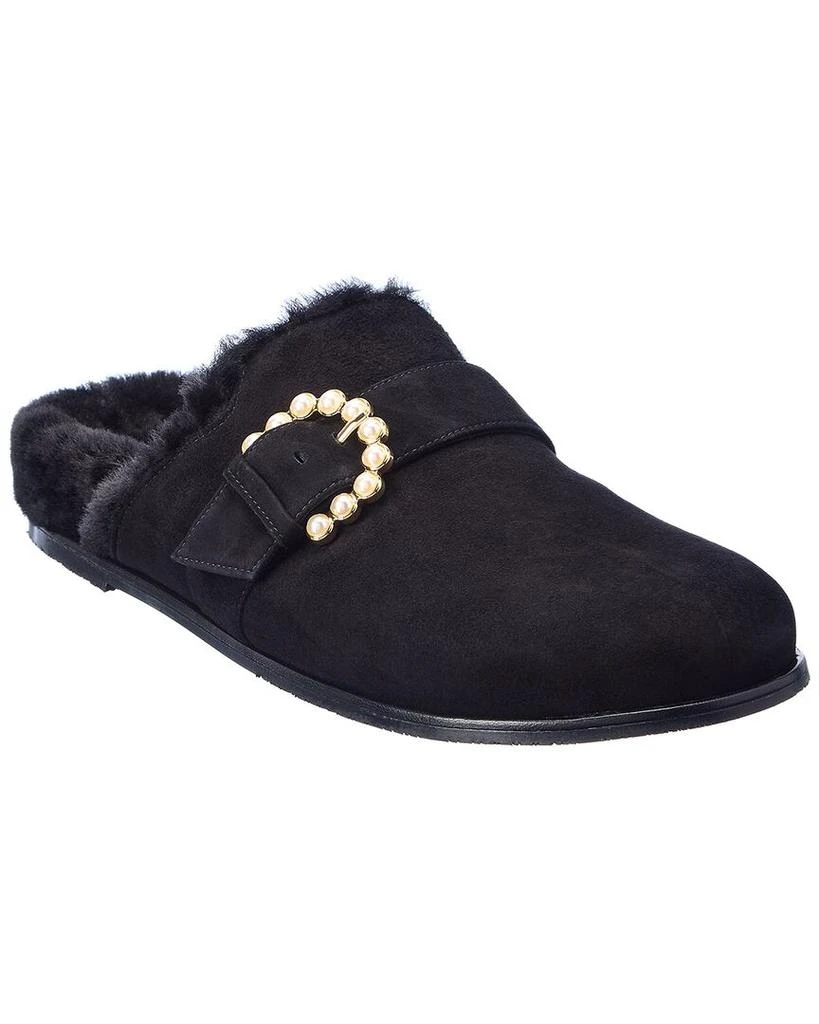 商品Stuart Weitzman|Piper Chill Suede & Shearling Mule,价格¥884,第1张图片