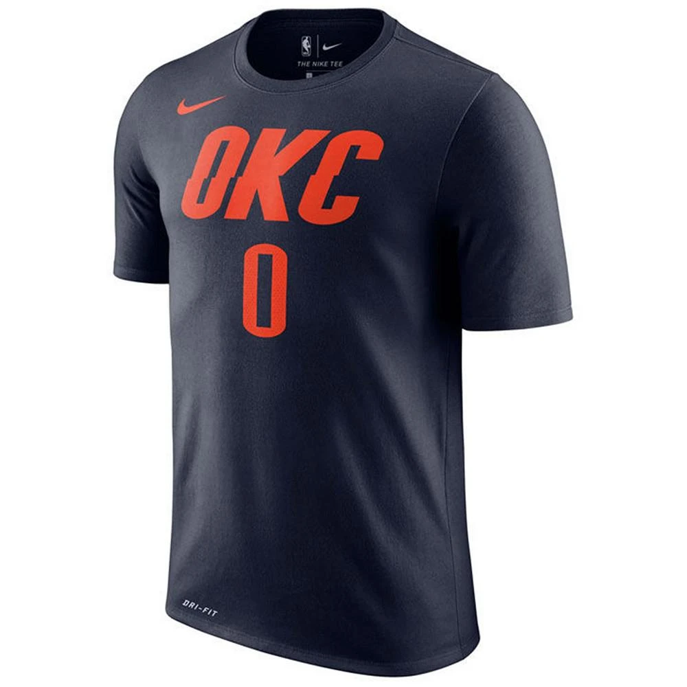 商品NIKE|Russell Westbrook Oklahoma City Thunder Statement Name and Number T-Shirt, Big Boys (8-20),价格¥263,第2张图片详细描述