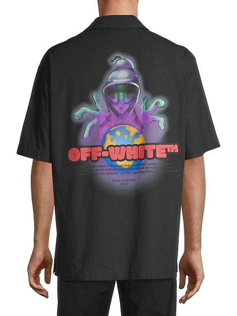 商品Off-White|Alien Spray World Holiday Short-Sleeve Shirt,价格¥2041,第5张图片详细描述