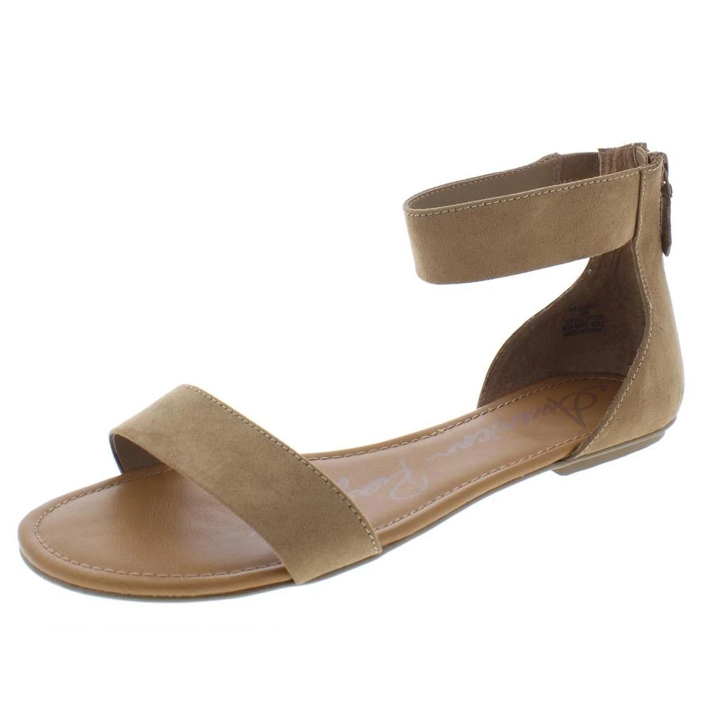 商品American Rag|American Rag Womens Akeley Solid Ankle Cuff Flat Sandals,价格¥84,第1张图片