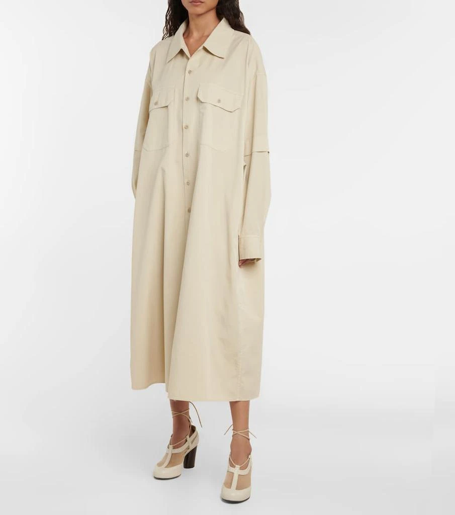 Oversized cotton twill midi dress 商品